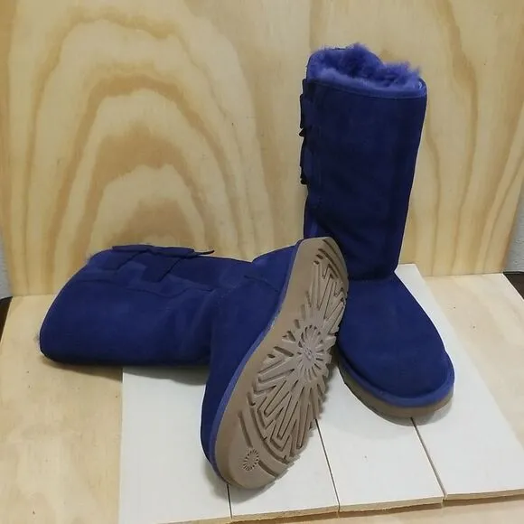 UGG Allegra Tall Blue Boots Women's sz 5 EU 39