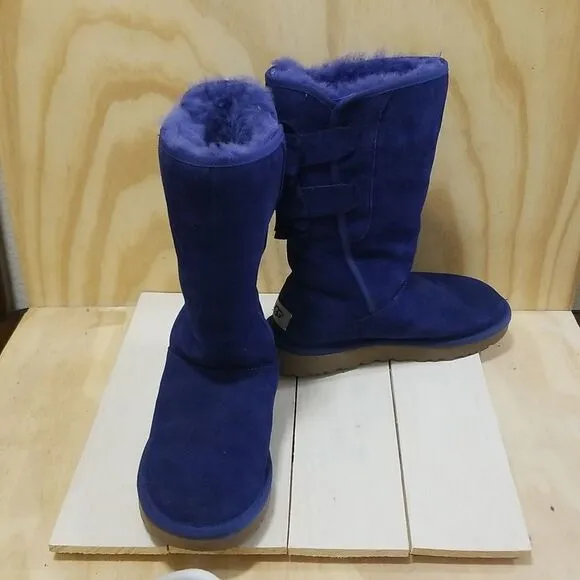 UGG Allegra Tall Blue Boots Women's sz 5 EU 39