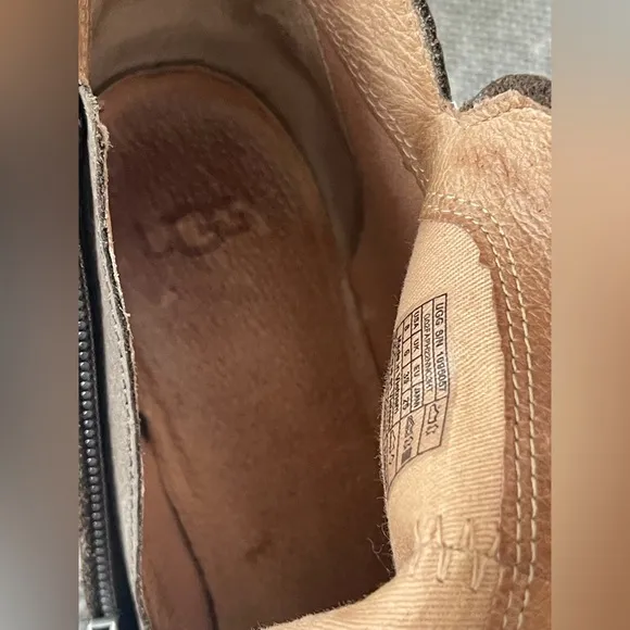 UGG Brown Ankle Boots Suede Pull-On Design