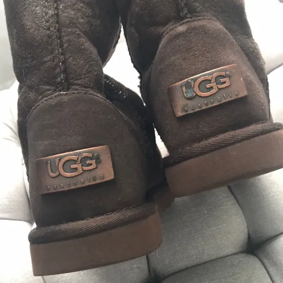 UGG Chocolate Brown Paisley Tall Boots