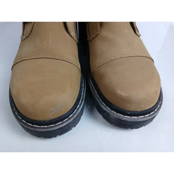 USED Sorel Women's Joan Now Lace Boots - Caribou Buff/Black -Size 7.5
