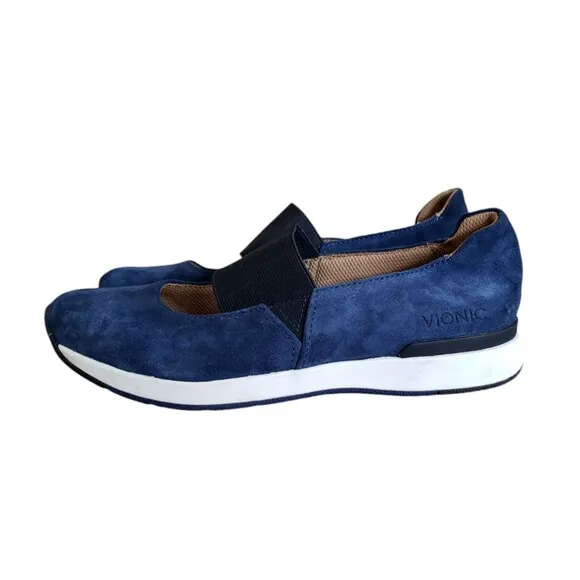 Vionic Women's Cadee Mary Jane Casual Walking Shoes Navy Size 7 US